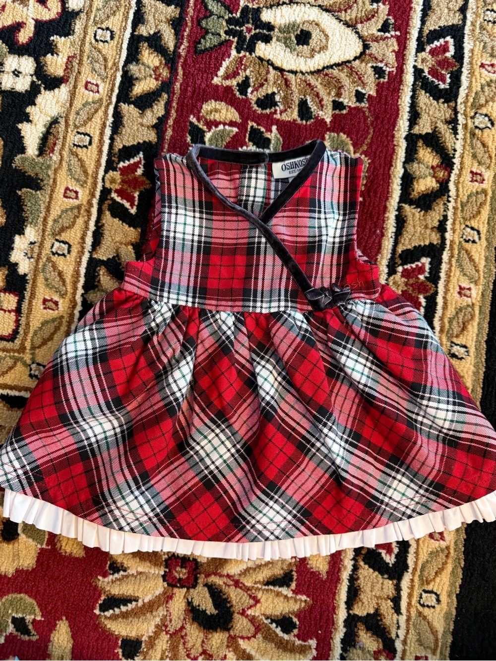 OshKosh Red and Black Plaid Baby Dress